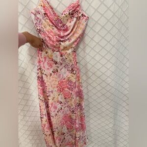 Floral Pink Maxi Dress